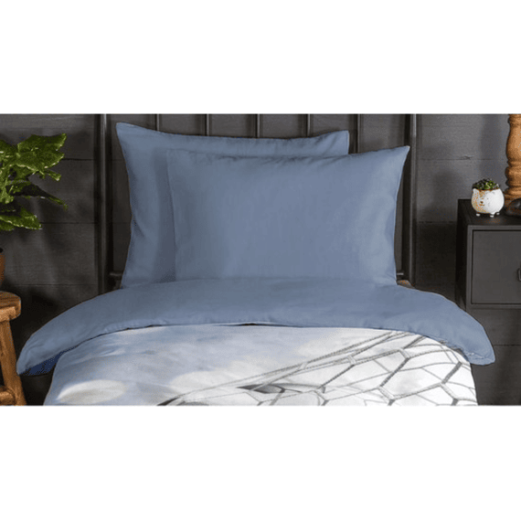 Good Morning Dekbedovertrek Flanel Blauw 140x220 + 1* 60x70 Cm