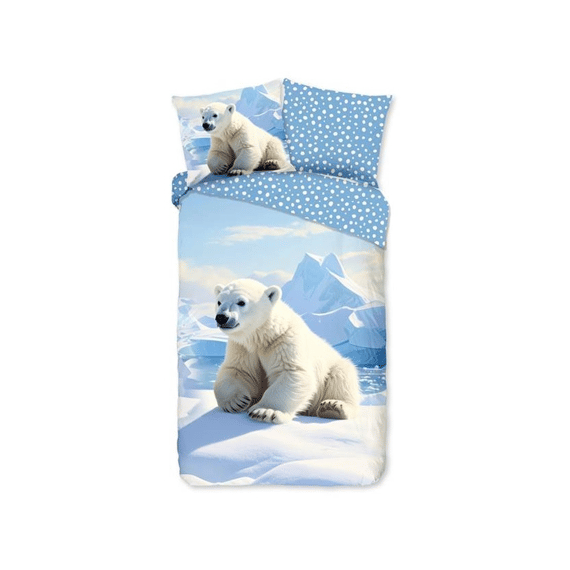 Good Morning Dekbedovertrek Flanel Blauw 140x220 + 1* 60x70 Cm