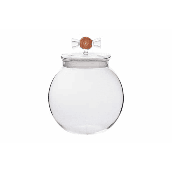 Cosy & Trendy Snoeppot Glas D13xh16cm Oranje