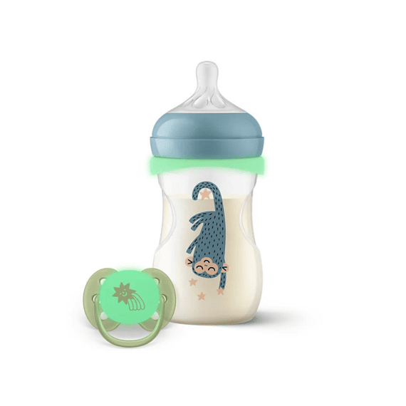 Avent Natural 3.0 Starterset 3x Zuigfles Nighttime 260 Ml Incl. 2 Fopspenen Deco
