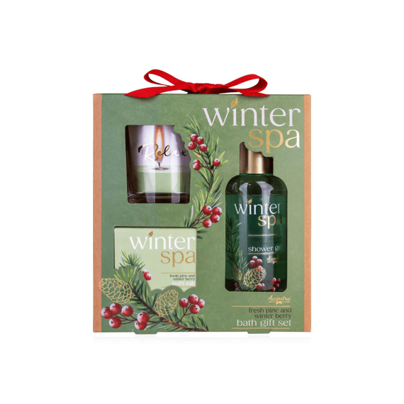 Winter Spa Badset Douchegel & Kaars & Badzout