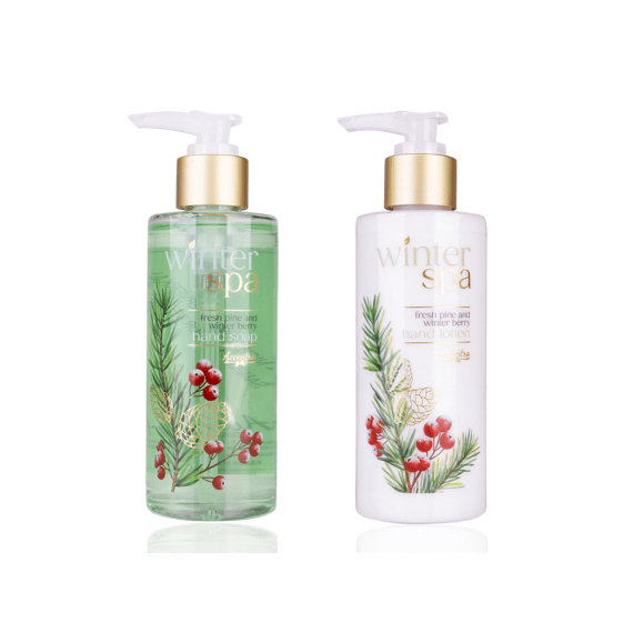 Winter Spa Badset 2x 200ml In Vilten Tasje