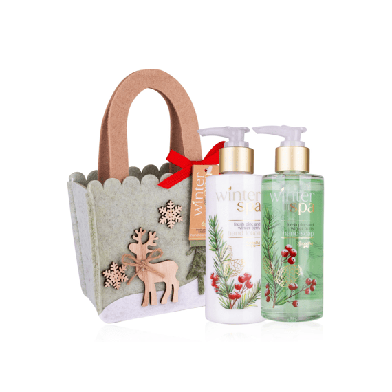 Winter Spa Badset 2x 200ml In Vilten Tasje