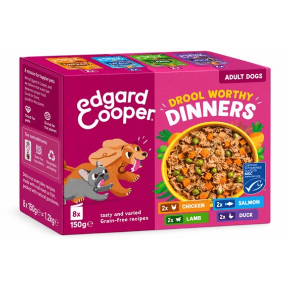 Edgard & Cooper Hond Adult Stew Pouch MP - 8x150 gram