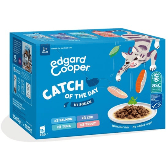 Edgard & Cooper Kat Adult MP Saus Pouch Catch - 12x85 gram