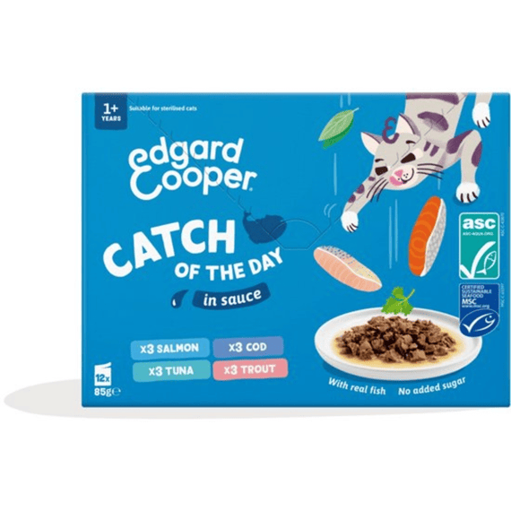 Edgard & Cooper Kat Adult MP Saus Pouch Catch - 12x85 gram