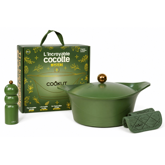 Cookut Lincroyable The Mystery Cocotte Kookpot 24cm Cadeauset Groen