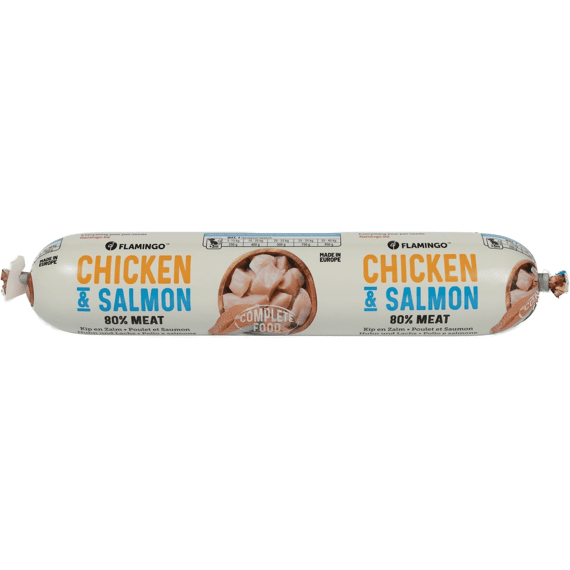 Flamingo Worst Kip Met Zalm 400g