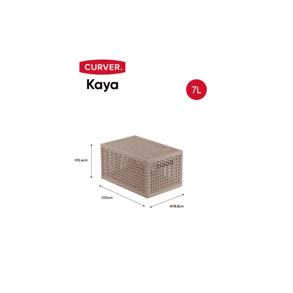 Curver Kaya Opbergmand 7l Warm Taupe 188x300x154mm
