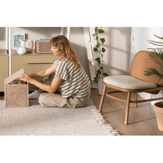 Curver Kaya Opbergmand Cube 19l Warm Taupe 280x280x280mm