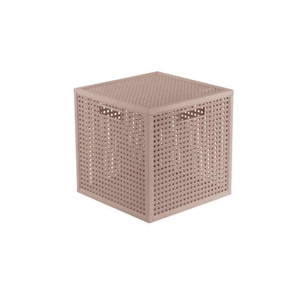 Curver Kaya Opbergmand Cube 19l Warm Taupe 280x280x280mm
