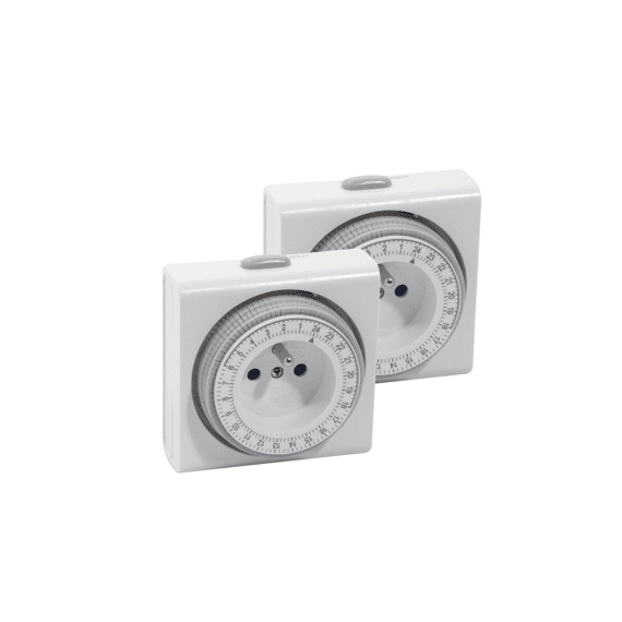 2x Chacon Mechanische Timer Vierkant