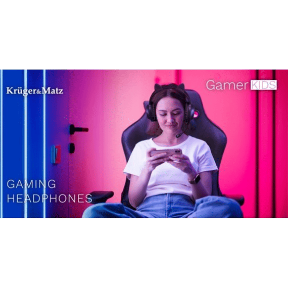 Kruger & Matz Km0659 Gaming Hoofdtelefoon Kids Zwart