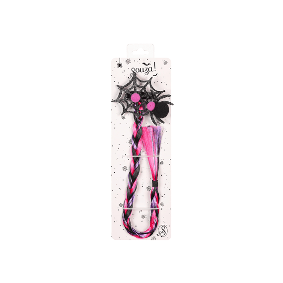 Souza Haarclip Met Vlecht Spider Zwart Roze