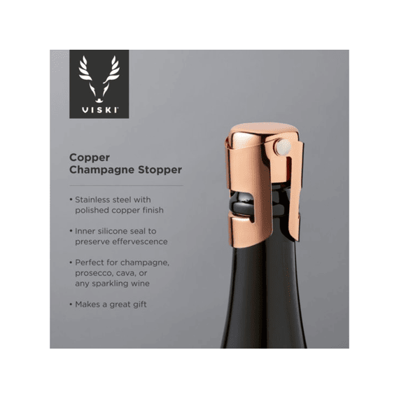 Viski Champagne Tools Champagneflesstopper Koper