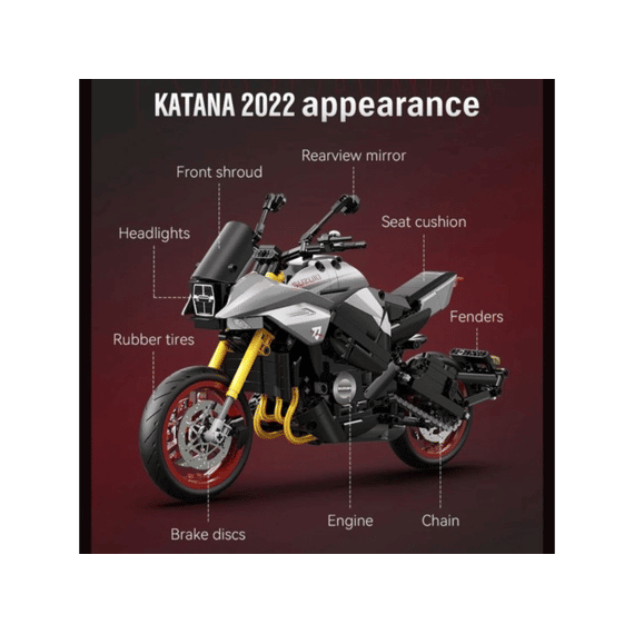 Cada Car Series Bouwset 1104 Stuks Suzuki Katana 2022 1:8