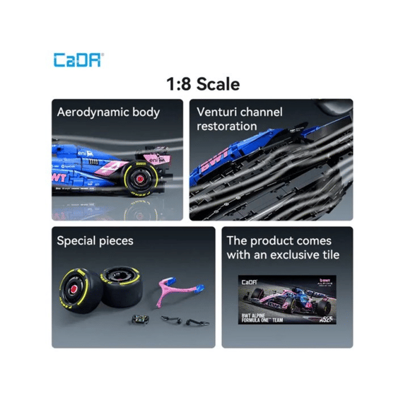 Cada Car Series Bouwset 2173 Stuks Bwt Alpine F1 1:8