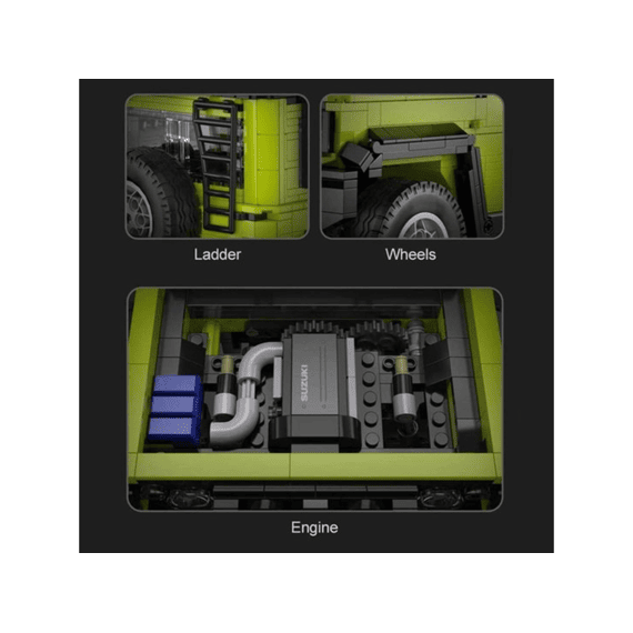 Cada Car Series Bouwset 1803 Stuks Jimmy Off Road Truck Met Accessoires 1:12