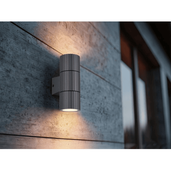 Trio Wandlamp Parana Gegoten Aluminium Antraciet