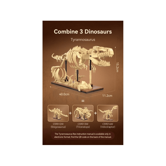 Cada Creative Series Bouwset 297 Stuks Dinosaurus Fossiel Stegosaurus