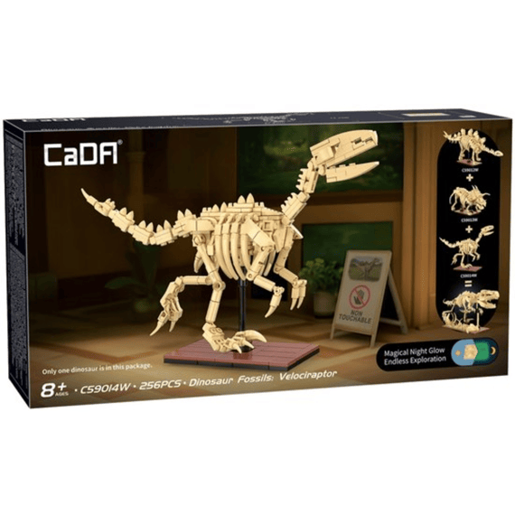 Cada Creative Series Bouwset 256 Stuks Dinosaurus Fossiel Velociraptor