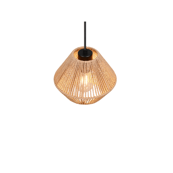 Casalum Hanglamp Lucille Papier Garen Mat Zwart