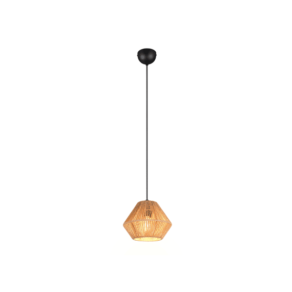 Casalum Hanglamp Lucille Papier Garen Mat Zwart