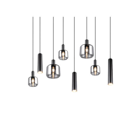 Trio Hanglamp Mataro Metaal Mat Zwart