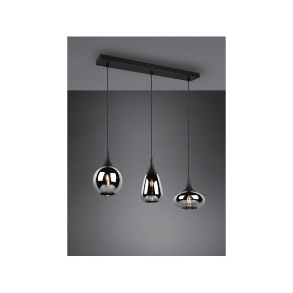 Trio Hanglamp Lumina Metaal Mat Zwart