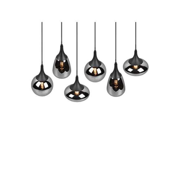 Trio Hanglamp Lumina Metaal Mat Zwart