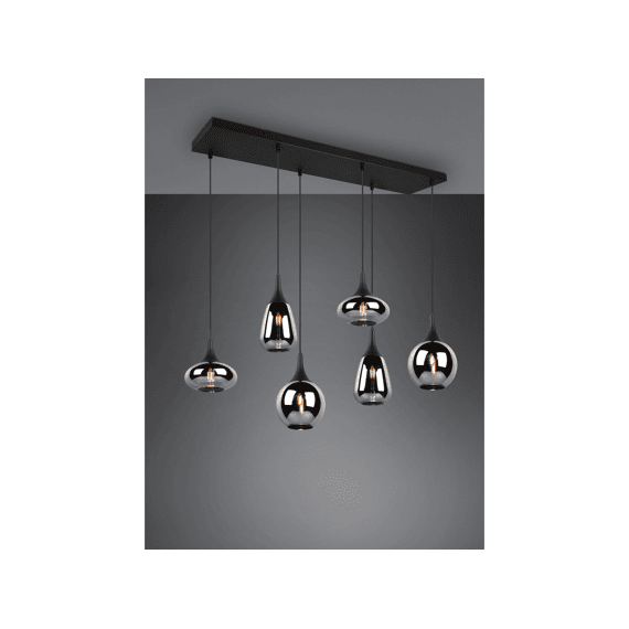 Trio Hanglamp Lumina Metaal Mat Zwart