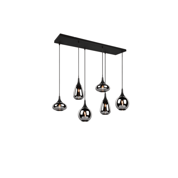 Trio Hanglamp Lumina Metaal Mat Zwart