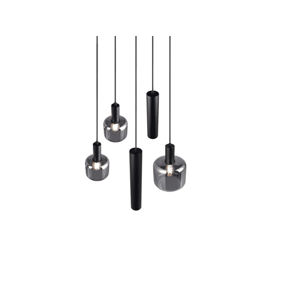 Trio Hanglamp Mataro Metaal Mat Zwart