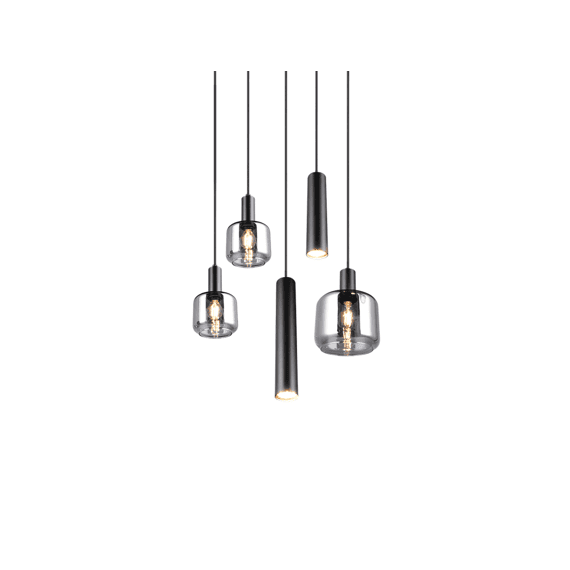 Trio Hanglamp Mataro Metaal Mat Zwart