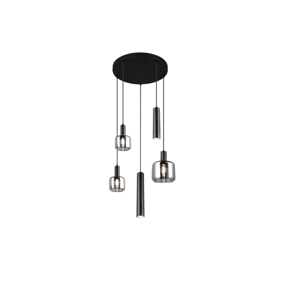 Trio Hanglamp Mataro Metaal Mat Zwart