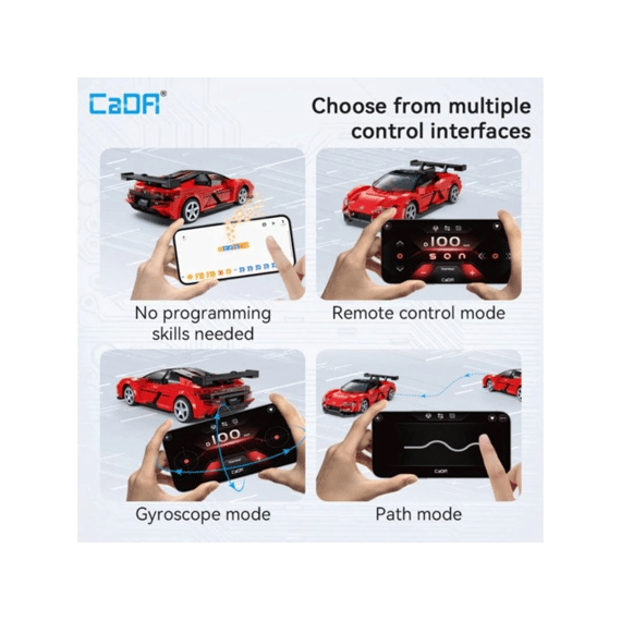 Cada Car Series Bouwset 299 Stuks Smart Chassis Byd Yangwang U9 1:20