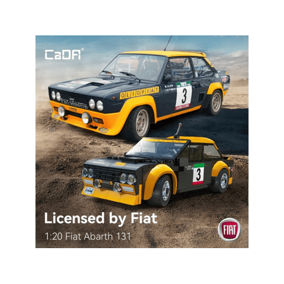 Cada Car Series Bouwset 216 Stuks Smart Chassis Fiat Abarth 131 1:20