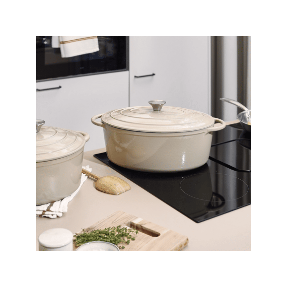 Bonbistro Forno Kookpot Gietijzer 41x26cm Beige
