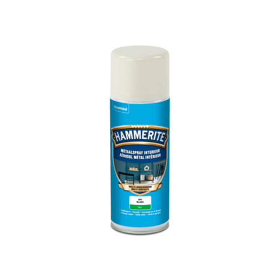 Hammerite Metaalspray Int Mat Wit 400ml
