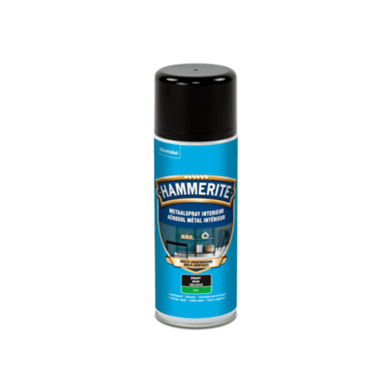 Hammerite Metaalspray Int Mat Zwart 400ml