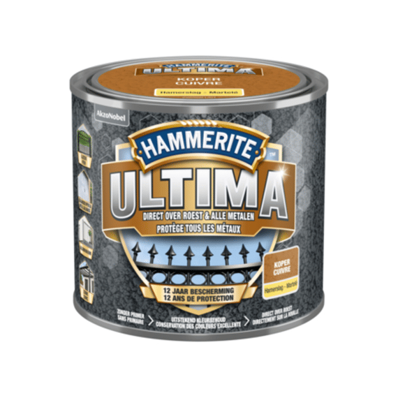 Hammerite Ultima Hamerslag Koper 500ml Be