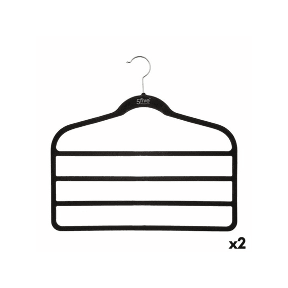 Broekhangers Voor 4 Broeken Zwart Vilt Set/2