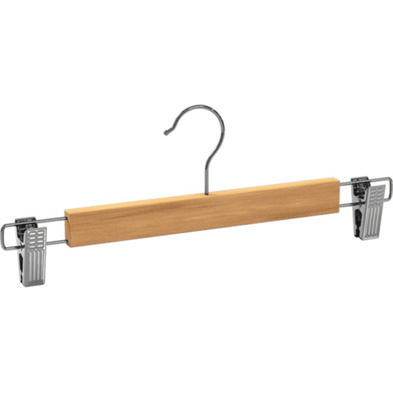 Kleerhangers Met Klemmen Hout/metaal Set/3