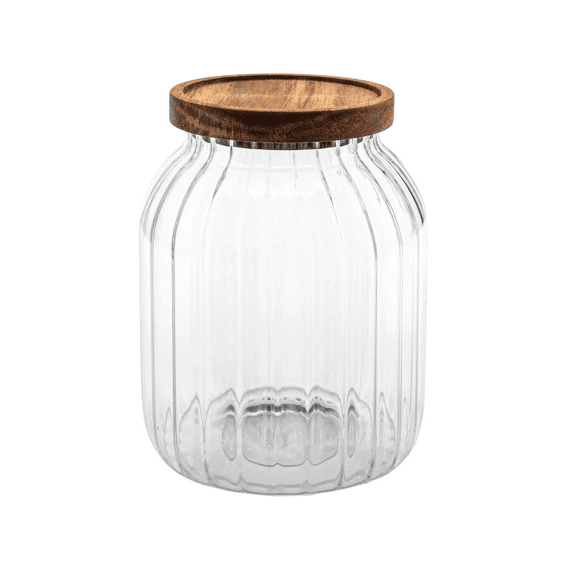 Voorraadpot Harmony 2l Glas/acaciahout