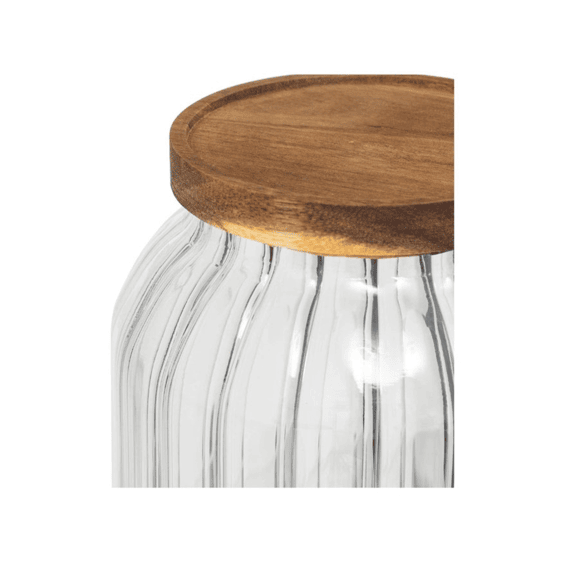 Voorraadpot Harmony 2l Glas/acaciahout