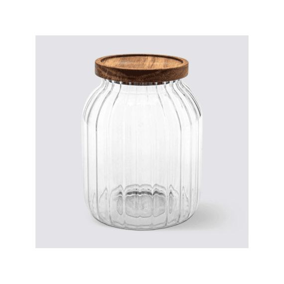 Voorraadpot Harmony 2l Glas/acaciahout