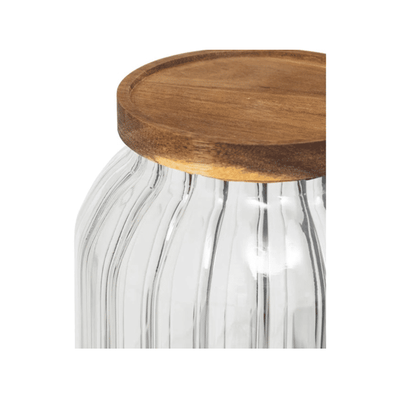 Voorraadpot Harmony 3l Glas/acaciahout