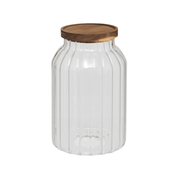 Voorraadpot Harmony 3l Glas/acaciahout