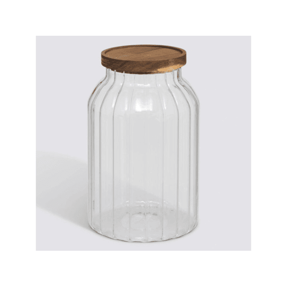 Voorraadpot Harmony 3l Glas/acaciahout