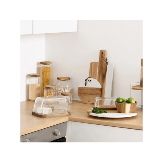Voorraadpot Harmony 3l Glas/acaciahout
